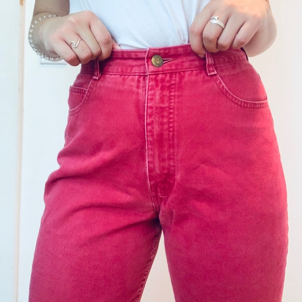 Vintage High-Rise Red Mom Jean
